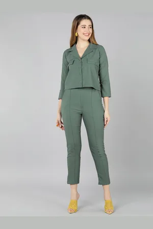 Golden Kite Women Lapel Collar Shirt With Trousers
