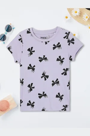 Max Collection Girls Conversational Printed Round Neck Cotton T-shirt