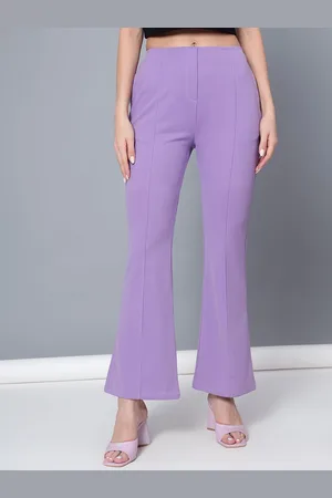 Golden Kite Women Smart High-Rise Wrinkle Free Wide Leg Trousers
