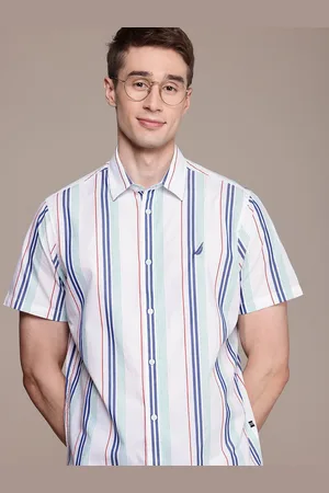 Nautica Pure Cotton Classic Fit Striped Casual Shirt