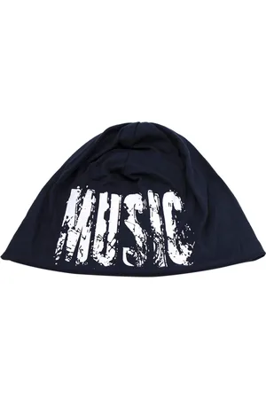 YOUSTYLO Unisex Blue Printed Cotton Beanie