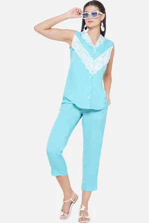 bellamia Lace Detailed Shirt With Trousers