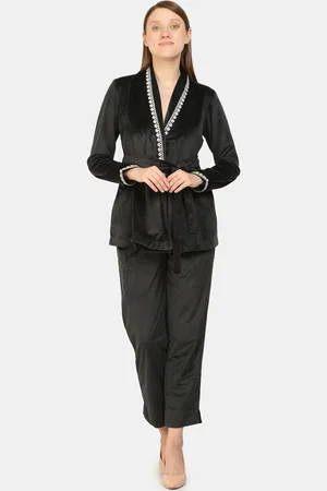 bellamia Women Black Solid Co-Ord- Mela