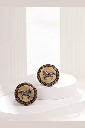 COSA NOSTRAA Round Tiger Cufflinks