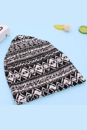 YOUSTYLO Printed Soft Cotton Slouchy Beanie