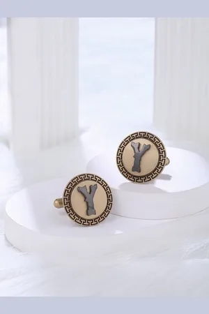 COSA NOSTRAA Textured Alphabet Cufflink