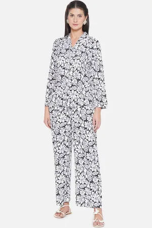 bellamia Floral Printed Shirt With Trousers