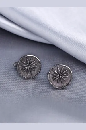 COSA NOSTRAA Engraved Round Floral Cufflinks