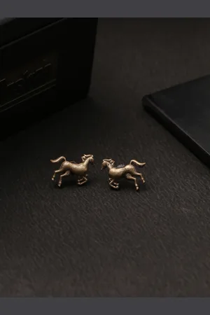 COSA NOSTRAA Men Gold-Toned Stallion Collar Tips Accessory Gift Set