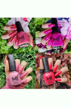 MI FASHION Set Of 4 Ultra High Glass HD 3D Shine Long Lasting Nail Polish 60 ML