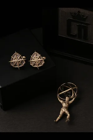 COSA NOSTRAA Men Gold-Toned Accessory Gift Set