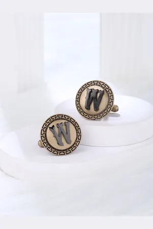 COSA NOSTRAA Textured Alphabet Cufflink