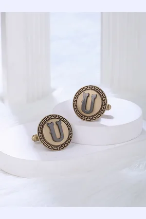 COSA NOSTRAA Textured Alphabet Cufflink