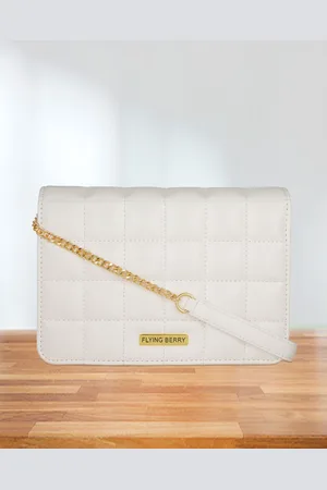 FLYING BERRY White Checked Sling Bag