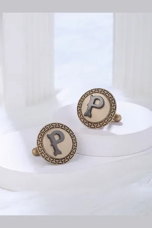 COSA NOSTRAA Textured Alphabet Cufflink