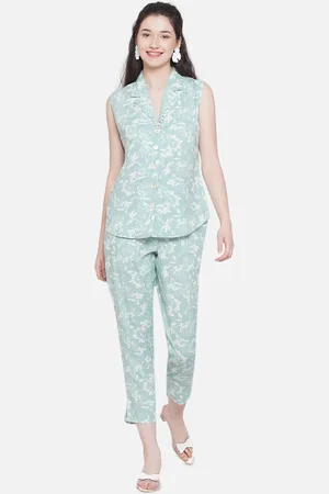 bellamia Vana Floral Printed Top & Trousers