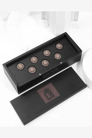 COSA NOSTRAA Set Of 7 Metallic The Sun Buttons Cufflinks