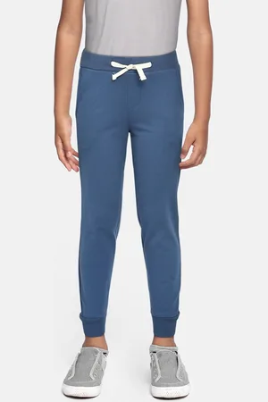 METRO KIDS COMPANY Boys Blue Regular Fit Cotton Joggers