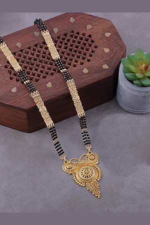 Brandsoon One Gram Gold-Plated Beaded Mangalsutra