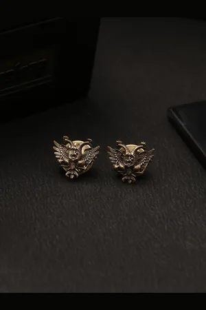 COSA NOSTRAA Men Gold-Toned Rising Phoenix Collar Tips Accessory Gift Set