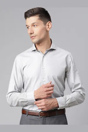 Matinique Men Grey Pinstripes Opaque Striped Casual Shirt