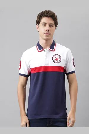 Beverly Hills Polo Club Colourblocked Polo Collar Pure Cotton T-shirt