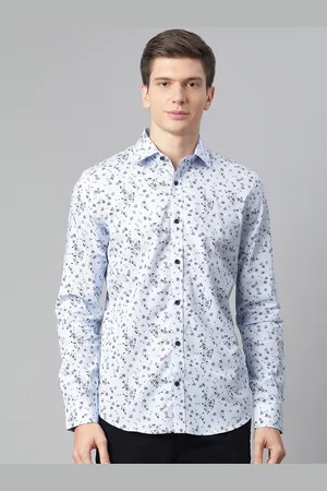 Matinique Men Blue Floral Opaque Printed Casual Shirt
