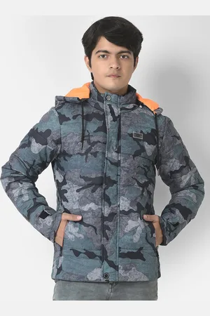 Crimsoune Club Boys Camouflage Lightweight Padded Jacket