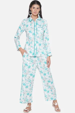 bellamia Floral Printed Liva Shirt & Trousers