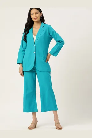 DressBerry Pure Cotton Blazer & Palazoo Co-Ord Set