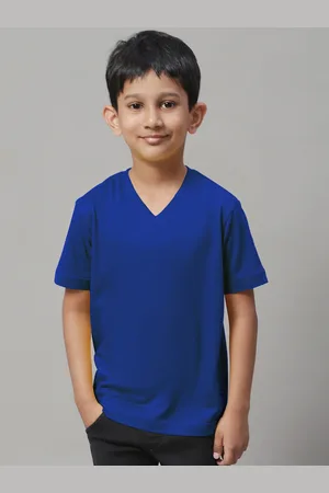 Friskers Boys V-Neck Pure Cotton Slim Fit T-Shirt