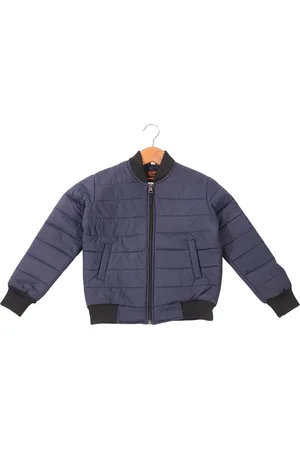 Leather Retail Boys Blue Lightweight Bomber Jacket