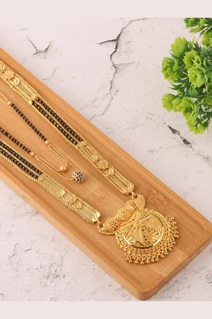 Brandsoon Black & Gold Toned Set of 2 Mangalsutra