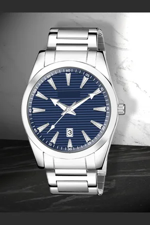 Shocknshop Men Stainless Steel Bracelet Style Straps Analogue Watch WCH87Blue