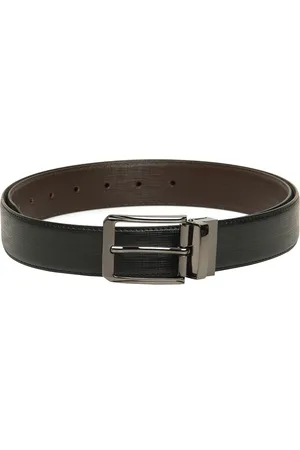 thickskin Men Black Textured Formal Belt