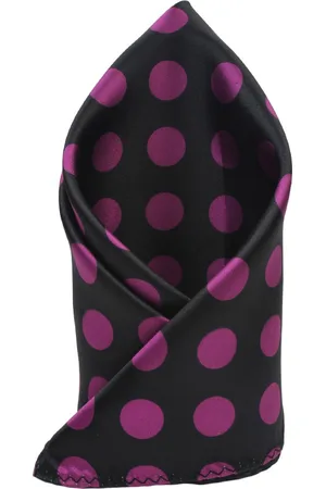 Alvaro Castagnino Black & Pink Printed Pocket Square