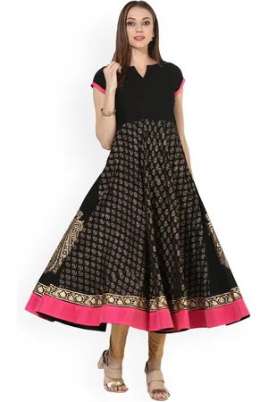 Kalini Ethnic Motifs Printed Cotton Anarkali Kurta