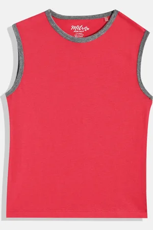 METRO KIDS COMPANY Boys Red Solid T-shirt