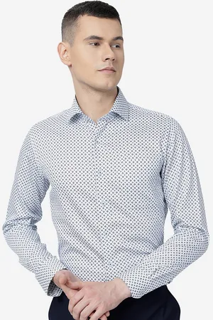 JADE BLUE Men Floral Printed Pure Cotton Slim Fit Formal Shirt