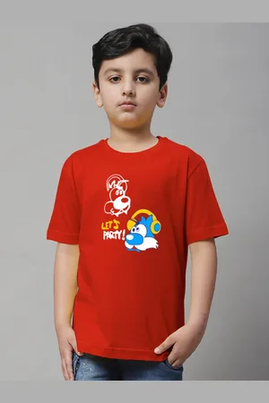 Friskers Boys Graphic Printed Pure Cotton Slim Fit T-shirt