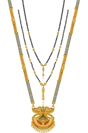 Brandsoon Set Of 3 Gold-Plated Mangalsutras