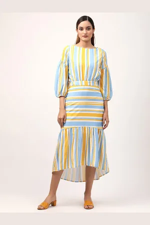 CENTRESTAGE Women Multicolor Striped Sheath Dress