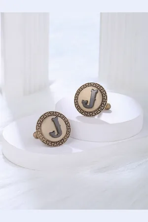 COSA NOSTRAA Textured Alphabet Cufflink