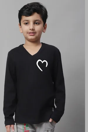 Friskers Boys Graphic Printed V-Neck T-shirt