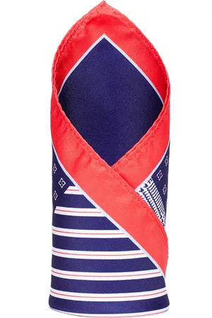 Alvaro Castagnino Blue Printed Pocket Square