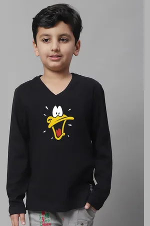 Friskers Boys Printed V-Neck Slim Fit Cotton T-shirt