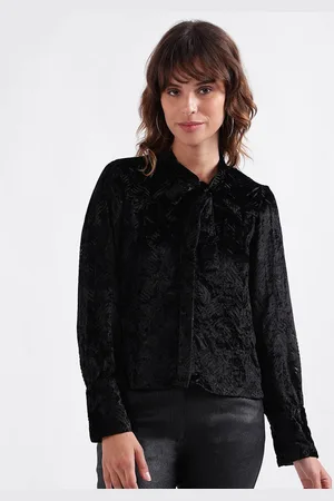CENTRESTAGE Tie-Up Neck Shirt Style Top
