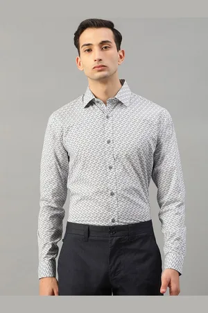 Matinique Men White Slim Fit Printed Formal Shirt