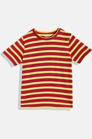 METRO KIDS COMPANY Boys Red & Yellow Striped T-shirt