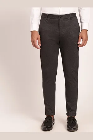 Lindbergh Men Textured Slim Fit Formal Trousers